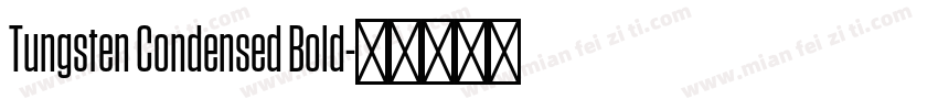 Tungsten Condensed Bold字体转换